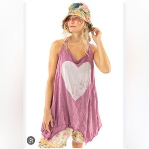 NWT Magnolia Pearl I LOVE YOU SO MUCH COTTON Paz Tank NEVER Worn PENNY HEART